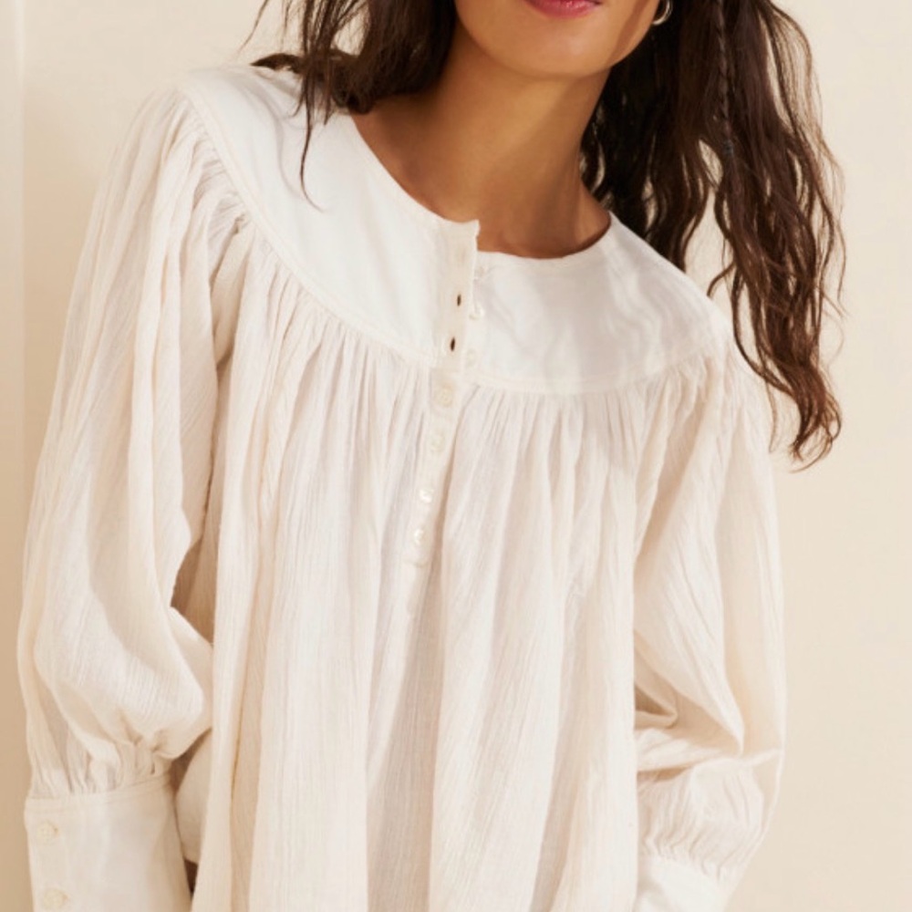 NWT Free People Crinkle Blouse